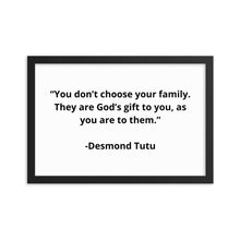 Load image into Gallery viewer, Desmond Tutu Family Framed Poster