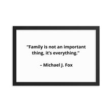 Load image into Gallery viewer, Michael J. Fox Family Framed Poster