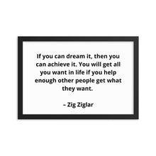 Load image into Gallery viewer, Zig Ziglar Inspirational Framed Poster