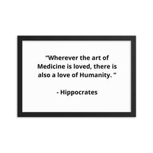 Load image into Gallery viewer, Hippocrates Doctor Framed Poster