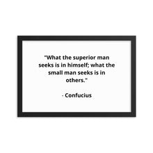 Load image into Gallery viewer, Spiritual Confucius Quote Framed Poster
