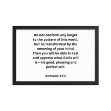 Load image into Gallery viewer, Bible Verses Romans 12:2 Framed Poster