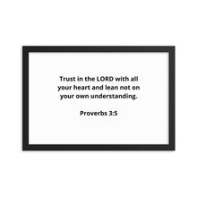 Load image into Gallery viewer, Bible Verses Proverbs 3:5 Framed Poster