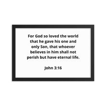 Load image into Gallery viewer, Bible Verses John 3:16 Framed Poster