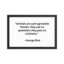 Load image into Gallery viewer, Pet George Eliot Framed Poster