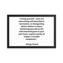 Load image into Gallery viewer, Self-Love Margo Anand Framed Poster
