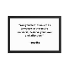 Load image into Gallery viewer, Self-Love Buddha Framed Poster