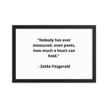 Load image into Gallery viewer, Romance Zelda Fitzgerald Framed Poster