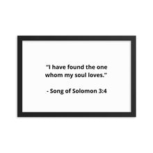 Load image into Gallery viewer, Romance Song of Solomon 3:4 Framed Poster