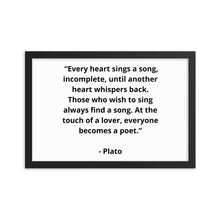 Load image into Gallery viewer, Romance Plato Framed Poster