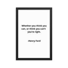 Load image into Gallery viewer, Entrepreneur Quotes Henry Ford Framed Poster
