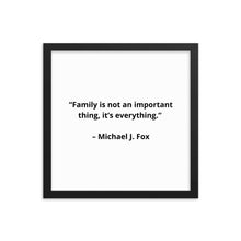 Load image into Gallery viewer, Michael J. Fox Family Framed Poster