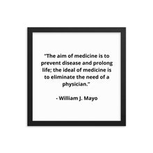 Load image into Gallery viewer, William J. Mayo Doctor Framed Poster