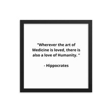 Load image into Gallery viewer, Hippocrates Doctor Framed Poster