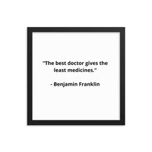 Load image into Gallery viewer, Benjamin Franklin Doctor Framed Poster