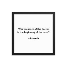Load image into Gallery viewer, Proverb Doctor Framed Poster