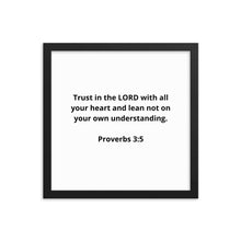 Load image into Gallery viewer, Bible Verses Proverbs 3:5 Framed Poster