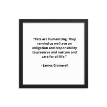 Load image into Gallery viewer, Pets James Cromwell Framed Poster