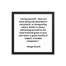 Load image into Gallery viewer, Self-Love Margo Anand Framed Poster