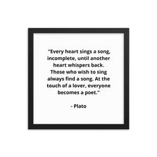 Load image into Gallery viewer, Romance Plato Framed Poster