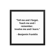 Load image into Gallery viewer, Benjamin Franklin Framed Poster