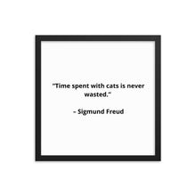 Load image into Gallery viewer, Sigmund Freud Love Cats Framed Poster
