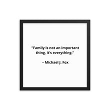 Load image into Gallery viewer, Michael J. Fox Family Framed Poster