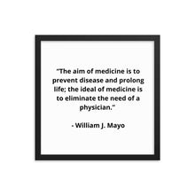 Load image into Gallery viewer, William J. Mayo Doctor Framed Poster