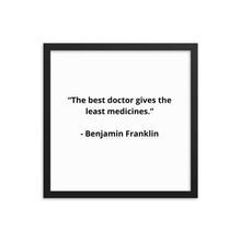 Load image into Gallery viewer, Benjamin Franklin Doctor Framed Poster