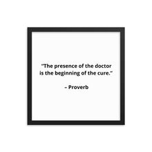 Load image into Gallery viewer, Proverb Doctor Framed Poster