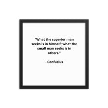 Load image into Gallery viewer, Spiritual Confucius Quote Framed Poster