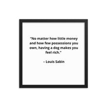 Load image into Gallery viewer, Pets Louis Sabin Framed Poster