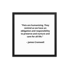 Load image into Gallery viewer, Pets James Cromwell Framed Poster