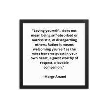 Load image into Gallery viewer, Self-Love Margo Anand Framed Poster