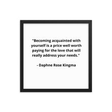 Load image into Gallery viewer, Self-Love Daphne Rose Kingma Framed Poster