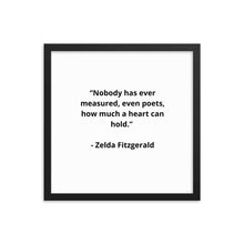 Load image into Gallery viewer, Romance Zelda Fitzgerald Framed Poster