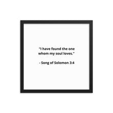 Load image into Gallery viewer, Romance Song of Solomon 3:4 Framed Poster