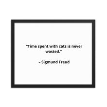 Load image into Gallery viewer, Sigmund Freud Love Cats Framed Poster