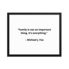 Load image into Gallery viewer, Michael J. Fox Family Framed Poster