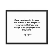 Load image into Gallery viewer, Zig Ziglar Inspirational Framed Poster