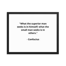 Load image into Gallery viewer, Spiritual Confucius Quote Framed Poster