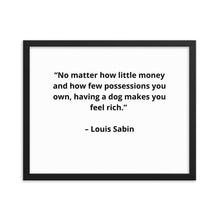 Load image into Gallery viewer, Pets Louis Sabin Framed Poster