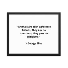 Load image into Gallery viewer, Pet George Eliot Framed Poster