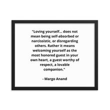 Load image into Gallery viewer, Self-Love Margo Anand Framed Poster