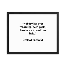 Load image into Gallery viewer, Romance Zelda Fitzgerald Framed Poster