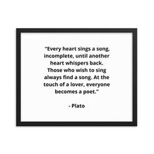 Load image into Gallery viewer, Romance Plato Framed Poster