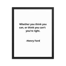 Load image into Gallery viewer, Entrepreneur Quotes Henry Ford Framed Poster