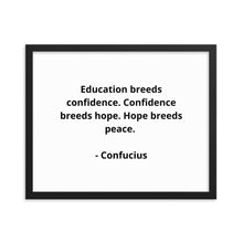 Load image into Gallery viewer, Teachers Confucius Framed Poster