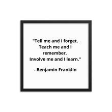Load image into Gallery viewer, Benjamin Franklin Framed Poster