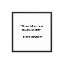 Load image into Gallery viewer, Steve McQueen Framed Poster